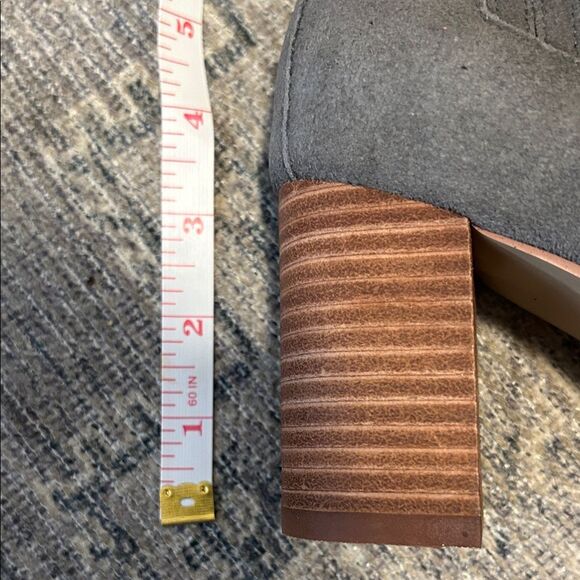 Violet & Red Meaghan Heeled Suede Booties - Dark Grey - Picture 5 of 5